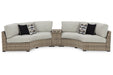 Calworth Beige 3-Piece Outdoor Sectional -  Ashley - Luna Furniture