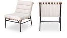 Burke Vegan Leather Accent Chair Cream - 416Cream