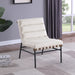 Burke Vegan Leather Accent Chair Cream - 416Cream