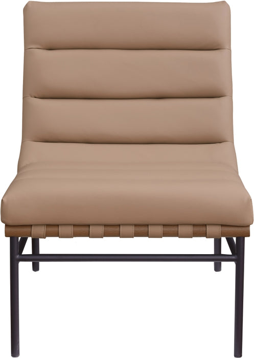 Burke Vegan Leather Accent Chair Natural - 416Tan