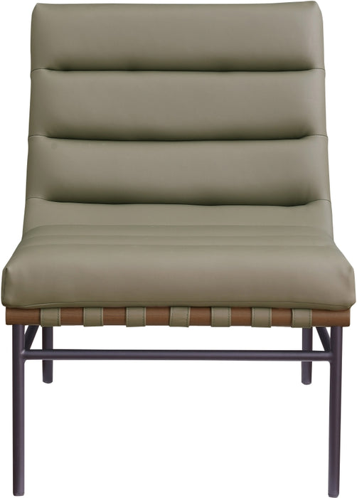 Burke Vegan Leather Accent Chair Olive - 416Olive