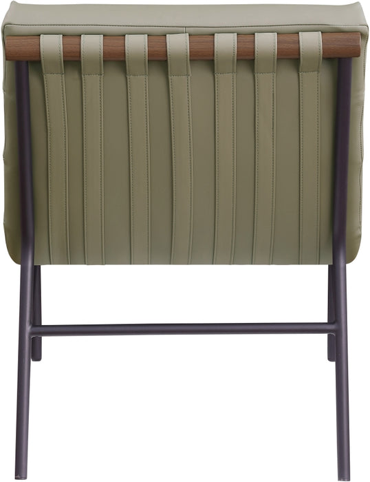 Burke Vegan Leather Accent Chair Olive - 416Olive