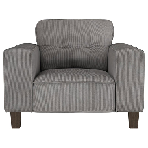 Deerhurst Upholstered Tufted Track Arm Accent Chair Charcoal - 509643