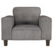 Deerhurst Upholstered Tufted Track Arm Accent Chair Charcoal - 509643