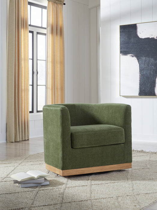 Jersonlow Forest Green Swivel Chair - A3000696