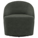 Leon Upholstered Accent Swivel Barrel Chair Hunter Green - 903075