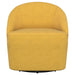 Leon Upholstered Accent Swivel Barrel Chair Mustard Yellow - 903076