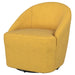 Leon Upholstered Accent Swivel Barrel Chair Mustard Yellow - 903076