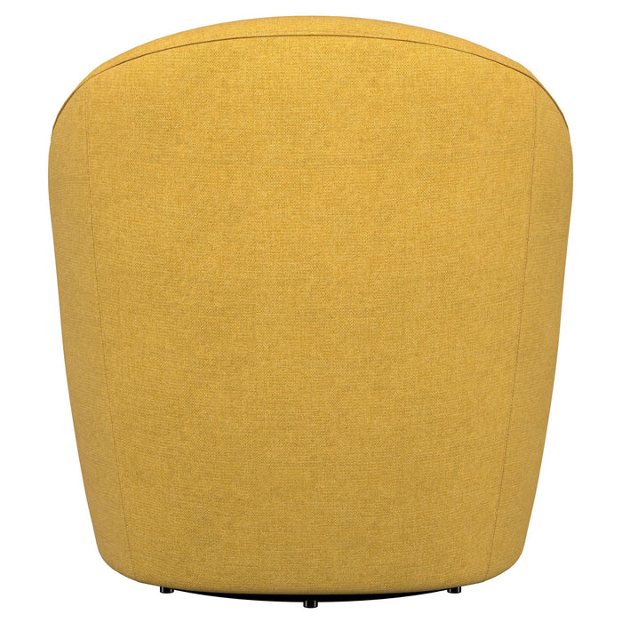 Leon Upholstered Accent Swivel Barrel Chair Mustard Yellow - 903076