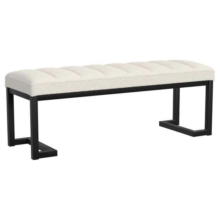 Mesa Upholstered Entryway Accent Bench Vanilla - 907514