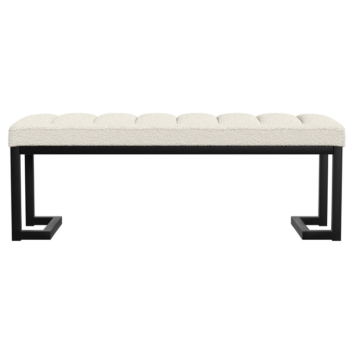 Mesa Upholstered Entryway Accent Bench Vanilla - 907514