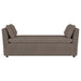 Robin Upholstered Accent Bench with Raised Arms and Pillows Brown - 910280