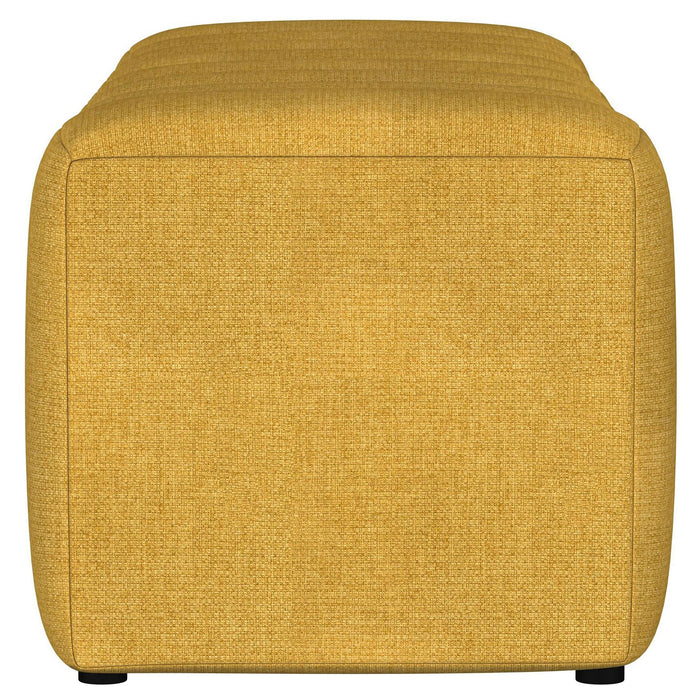 Summer Upholstered Channel Tufted Accent Bench Mustard Yellow - 910292