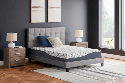 10 Inch Chime Elite 2.0 White/Blue Queen Mattress - M42531 - Vega Furniture