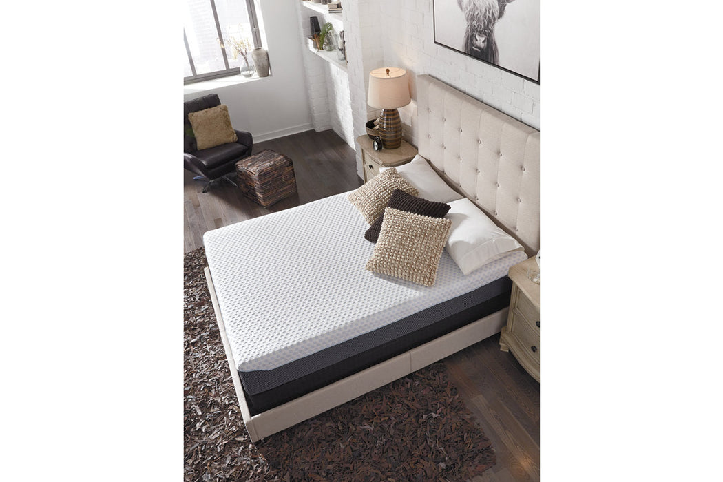 10 Inch Chime Elite White/Blue King Memory Foam Mattress in a box - M67341 - Vega Furniture