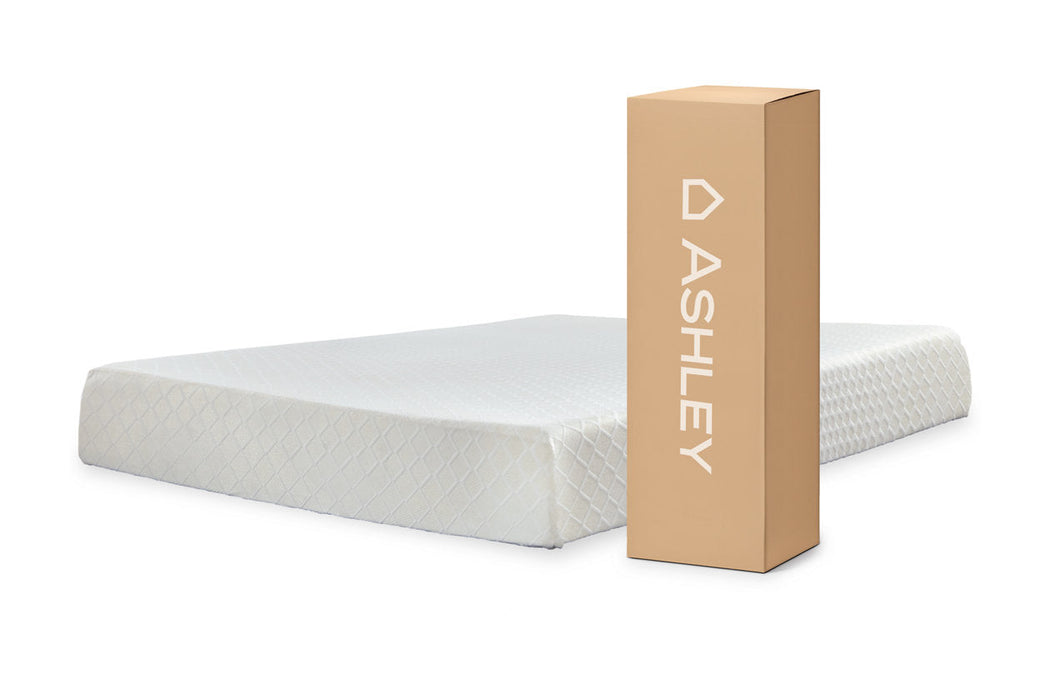 10 Inch Chime Memory Foam White King Mattress in a Box - M69941 - Vega Furniture