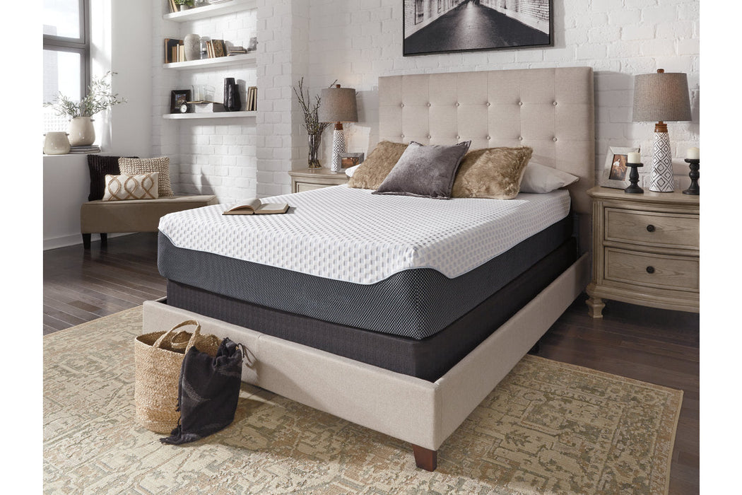 12 Inch Chime Elite White/Gray Queen Memory Foam Mattress in a box - M67431 - Vega Furniture