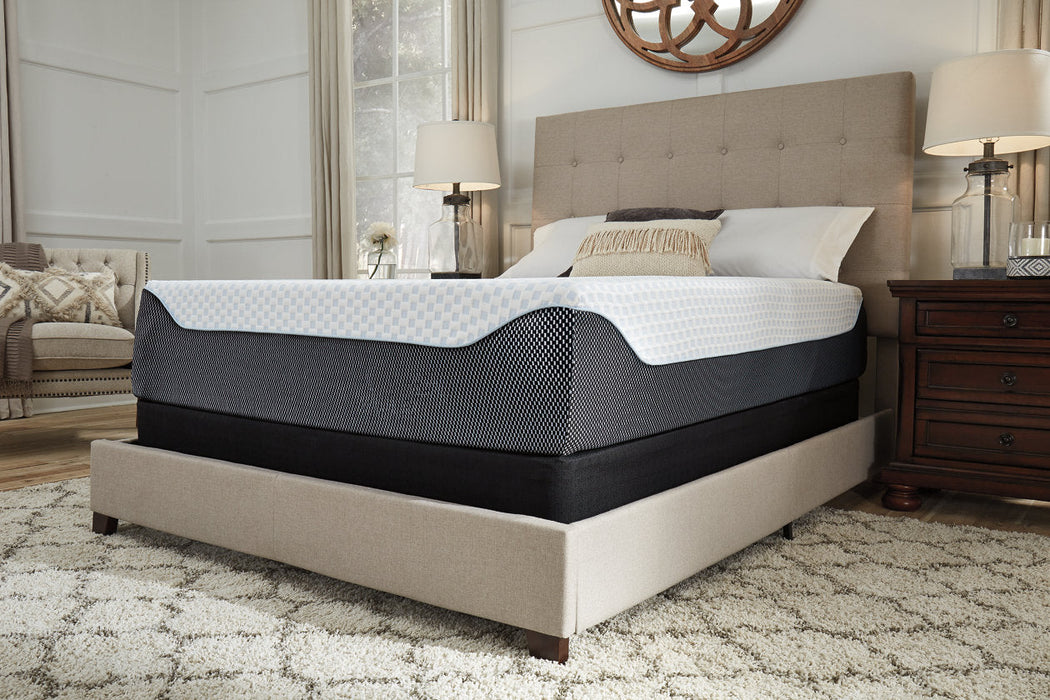 14 Inch Chime Elite White/Blue King Memory Foam Mattress in a Box - M71441 - Vega Furniture