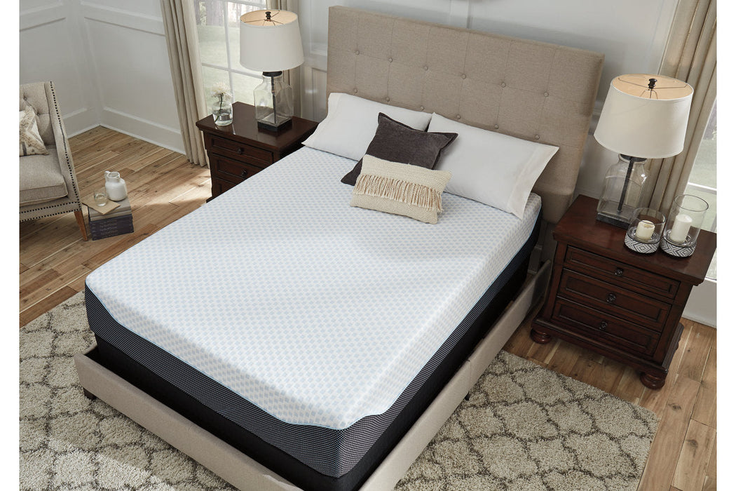 14 Inch Chime Elite White/Blue King Memory Foam Mattress in a Box - M71441 - Vega Furniture