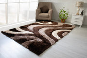 3D Shaggy Brown/Beige 5X7 Area Rug - 3D555-BRN-BEG-57 - Vega Furniture