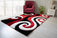 3D Shaggy Red 5X7 Area Rug - 3D555-RED-57 - Vega Furniture
