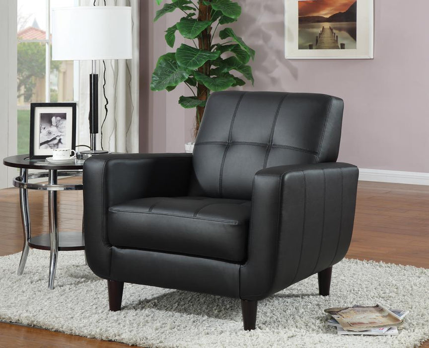 Aaron Black Padded Seat Accent Chair - 900204 - Vega Furniture