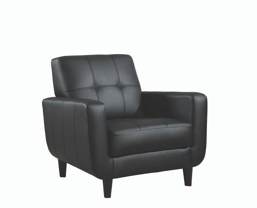 Aaron Black Padded Seat Accent Chair - 900204 - Vega Furniture