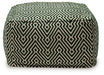 Abacy Green/Ivory Pouf - A1001053 - Vega Furniture