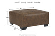 Abalone Chocolate Oversized Accent Ottoman - 9130208 - Vega Furniture