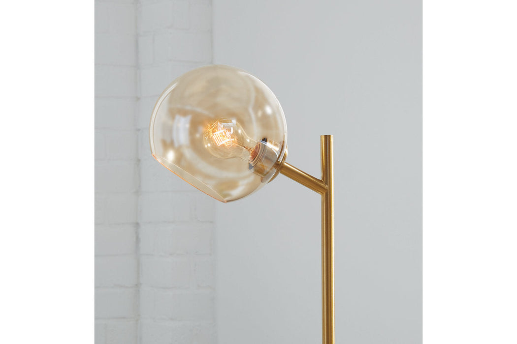 Abanson Amber/Gold Finish Desk Lamp - L206022 - Vega Furniture