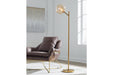 Abanson Amber/Gold Finish Floor Lamp - L206021 - Vega Furniture