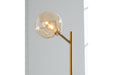 Abanson Amber/Gold Finish Floor Lamp - L206021 - Vega Furniture
