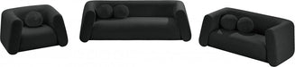 Abbington Boucle Fabric Chair Black - 113Black-C - Vega Furniture