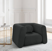 Abbington Boucle Fabric Chair Black - 113Black-C - Vega Furniture