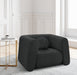 Abbington Boucle Fabric Chair Black - 113Black-C - Vega Furniture