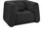 Abbington Boucle Fabric Chair Black - 113Black-C - Vega Furniture