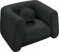 Abbington Boucle Fabric Chair Black - 113Black-C - Vega Furniture