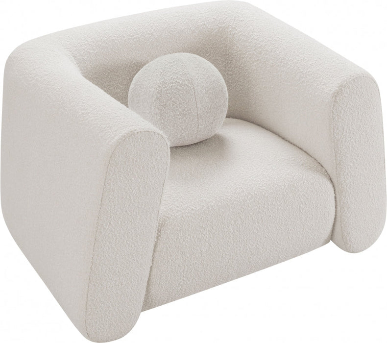 Abbington Boucle Fabric Chair Cream - 113Cream-C - Vega Furniture