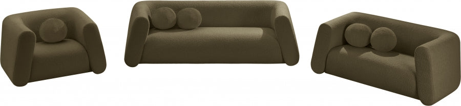 Abbington Boucle Fabric Chair Olive - 113Olive-C - Vega Furniture