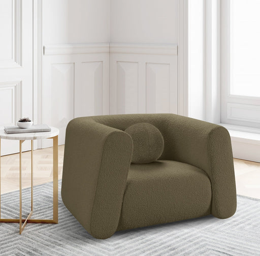 Abbington Boucle Fabric Chair Olive - 113Olive-C - Vega Furniture