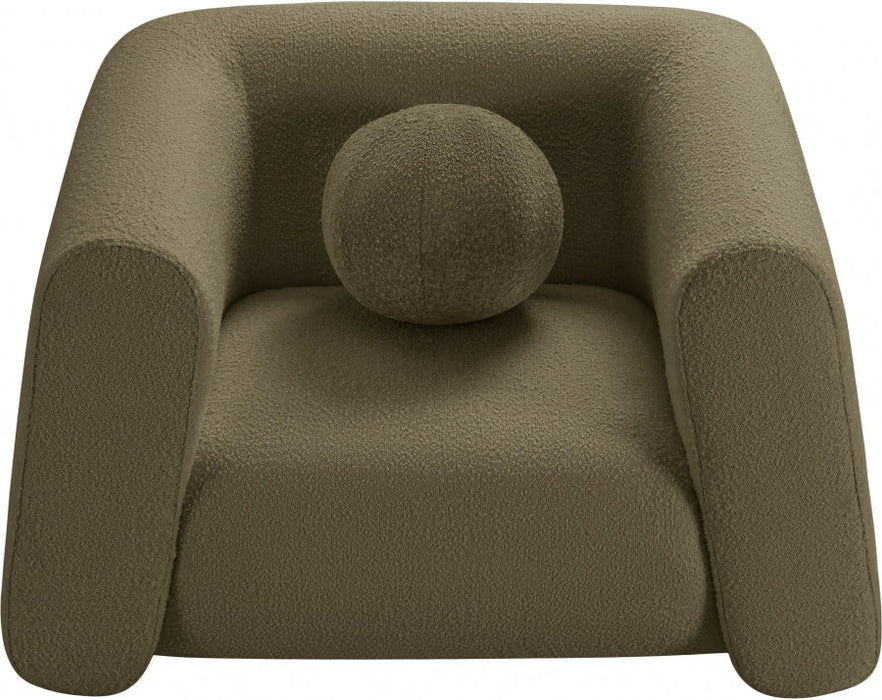 Abbington Boucle Fabric Chair Olive - 113Olive-C - Vega Furniture