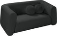 Abbington Boucle Fabric Loveseat Black - 113Black-L - Vega Furniture