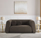 Abbington Boucle Fabric Loveseat Brown - 113Brown-L - Vega Furniture
