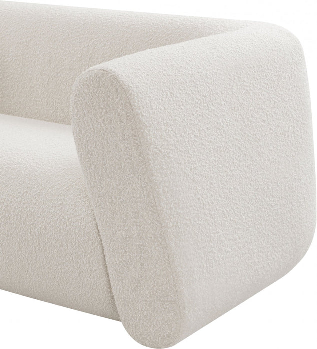 Abbington Boucle Fabric Loveseat Cream - 113Cream-L - Vega Furniture