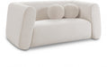 Abbington Boucle Fabric Loveseat Cream - 113Cream-L - Vega Furniture