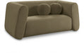 Abbington Boucle Fabric Loveseat Olive - 113Olive-L - Vega Furniture