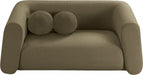 Abbington Boucle Fabric Loveseat Olive - 113Olive-L - Vega Furniture