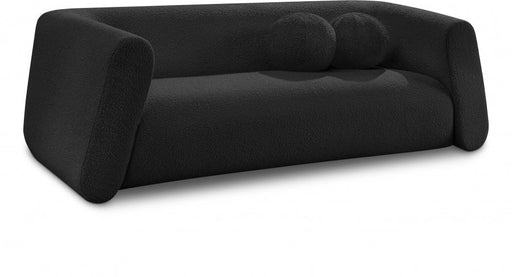 Abbington Boucle Fabric Sofa Black - 113Black-S - Vega Furniture