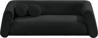 Abbington Boucle Fabric Sofa Black - 113Black-S - Vega Furniture