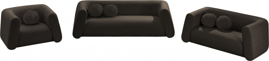 Abbington Boucle Fabric Sofa Brown - 113Brown-S - Vega Furniture